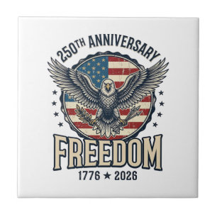 Azulejo Águila Patriótica Vintage del 250 Aniversario de l