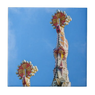 Azulejo Agujas de la Sagrada Familia en Barcelona, España
