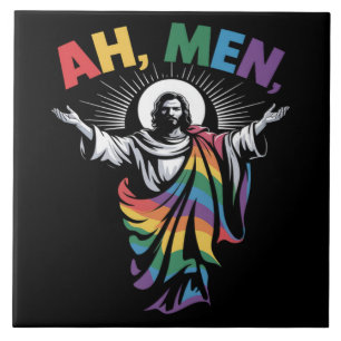 Azulejo Ah hombres divertidos Orgullo Gay LGBT
