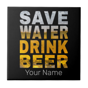 Azulejo Ahorra Agua Bebe Cerveza Dicho Para Despedida de S