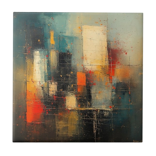 Azulejo Ai generó una ciudad abstracta y resiliente (Frente)