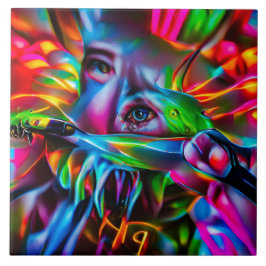 Azulejo Aichmofobia: Vivid Surreal Art