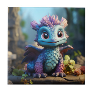 Azulejo Aiden, un dragón caprichoso