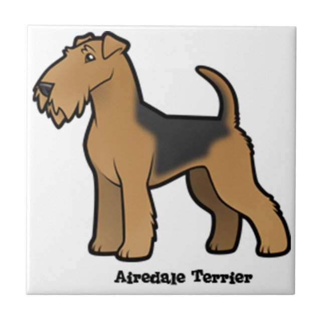 Azulejo airedale terrier (Frente)