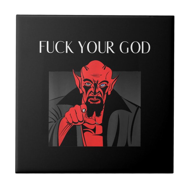 Azulejo Aist Goat Satan Baphomet GIft (Frente)