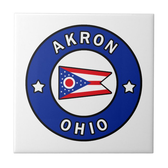 Azulejo Akron Ohio (Frente)