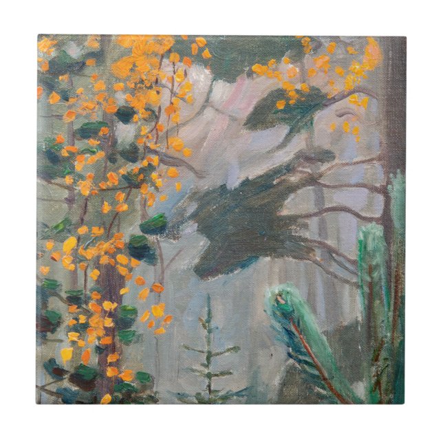 Azulejo Akseli Gallen-Kallela - Bosque de otoño (Frente)