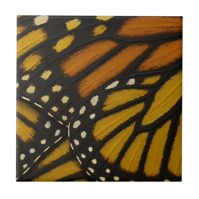 Azulejo Ala de Mariposa Monarca Naranja Amarillo (Frente)