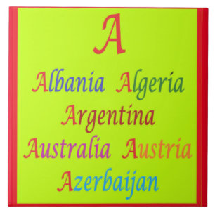 Azulejo Albania Argelia Australia Argentina verde limón