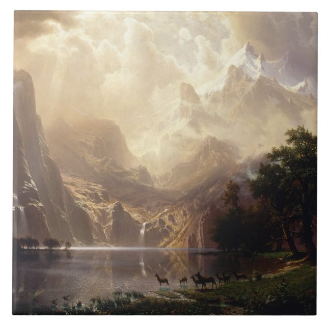 Azulejo Albert Bierstadt - Entre Sierra Nevada (Frente)