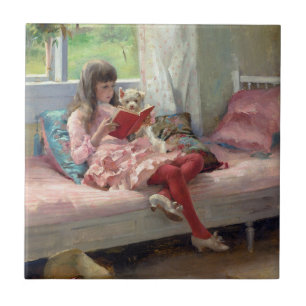 Azulejo Albert Edelfelt - Buenos amigos