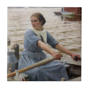Azulejo Albert Edelfelt - La Laitiere