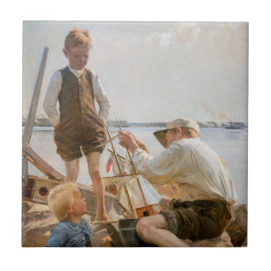 Azulejo Albert Edelfelt - Shipbuilders
