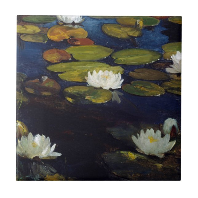 Azulejo Albert Edelfelt - Water Lilies, Estudio (Frente)