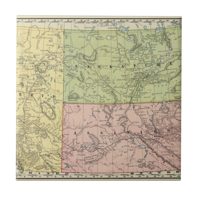 Azulejo Alberta, Saskatchewan (Frente)