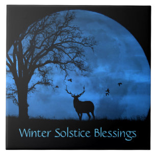 Azulejo Alce y Luna Solsticio de Invierno