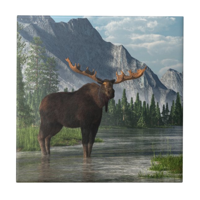 Azulejo Alces de Bull (Frente)