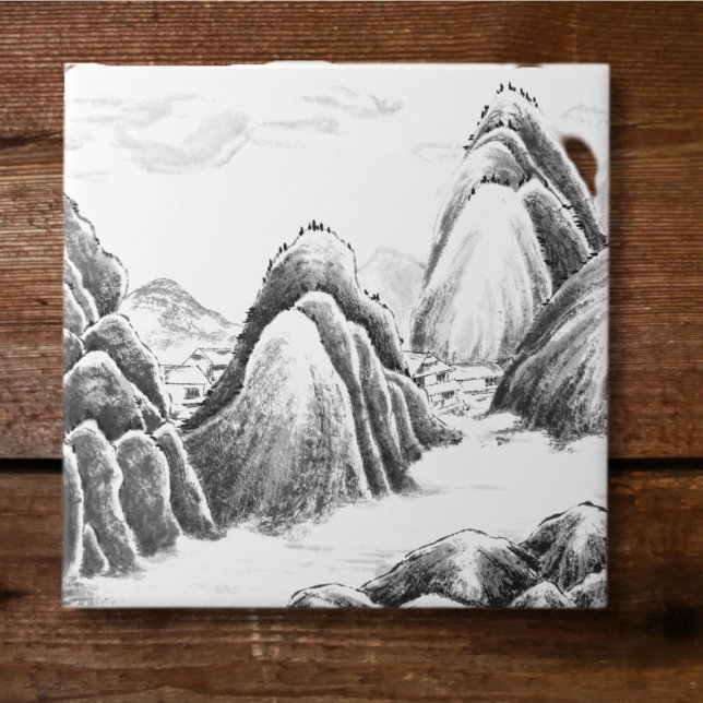 Azulejo Aldea de la montaña - Tinta (Subido por el creador)