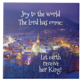 Azulejo Alegría al mundo El Señor ha venido, Navidades Car