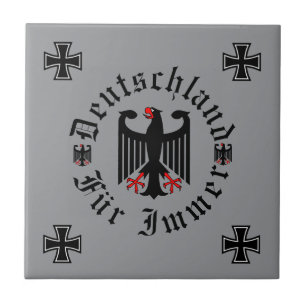Azulejo Alemania/Deutschland Por siempre/águila negra/cruz