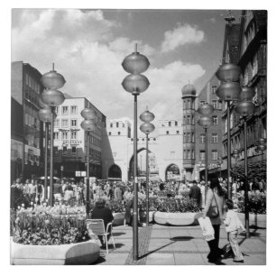 Azulejo Alemania Vintage Puerta de la Ciudad de Múnich Kar