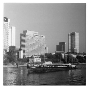 Azulejo Alemania Vintage río Frankfurt Main