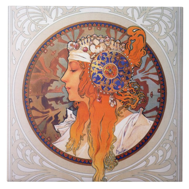 Azulejo Alfonso Mucha (Frente)