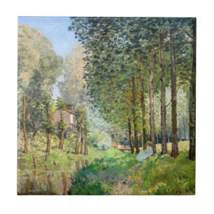 Azulejo Alfred Sisley - Descansa a lo largo del Stream