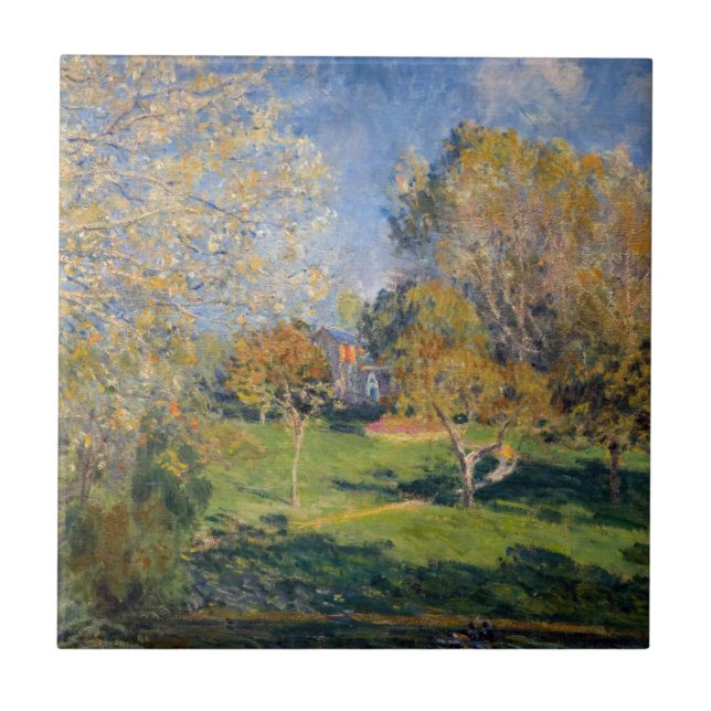 Azulejo Alfred Sisley - El jardín de Hoschede, Montgeron (Frente)