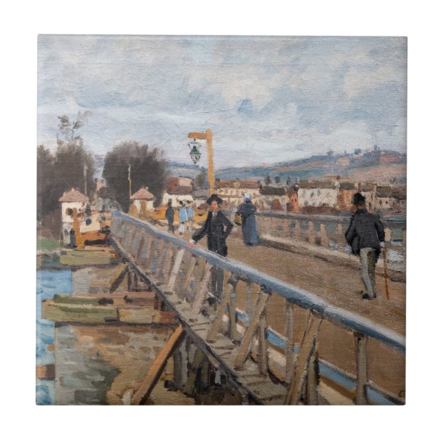 Azulejo Alfred Sisley - Footbridge at Argenteuil (Frente)