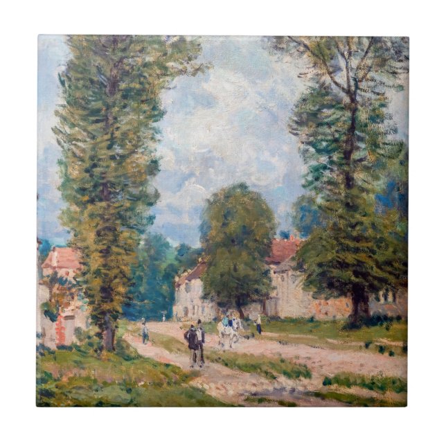 Azulejo Alfred Sisley - La carretera de Versalles (Frente)