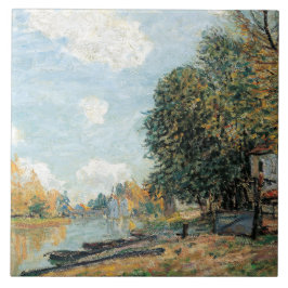 Azulejo Alfred Sisley Moret: Las orillas del río Loing