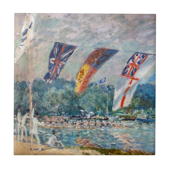 Azulejo Alfred Sisley - Regata en Molesey (Frente)