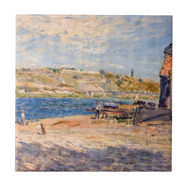 Azulejo Alfred Sisley - Riberas de Saint-Mammes (Frente)