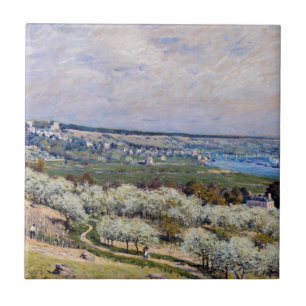 Azulejo Alfred Sisley - Terraza en Saint-Germain, primaver