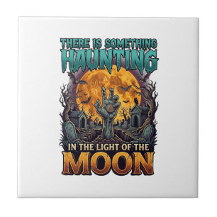 Azulejo Algo que persigue la luna, mano de zombie de Hallo