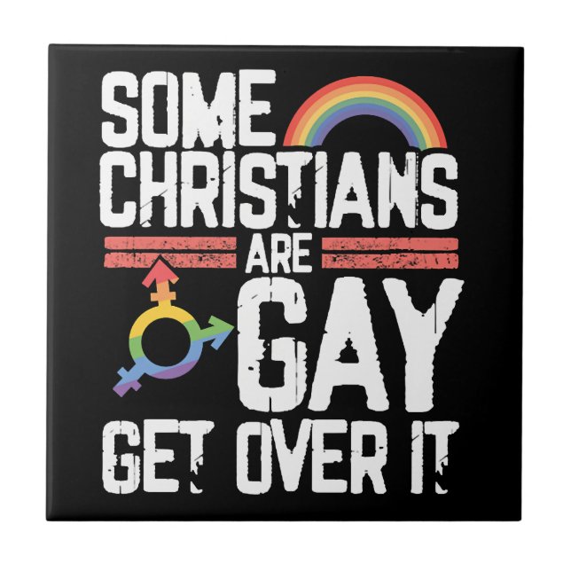 Azulejo  Algunos cristianos son gays, supérenlo (Frente)