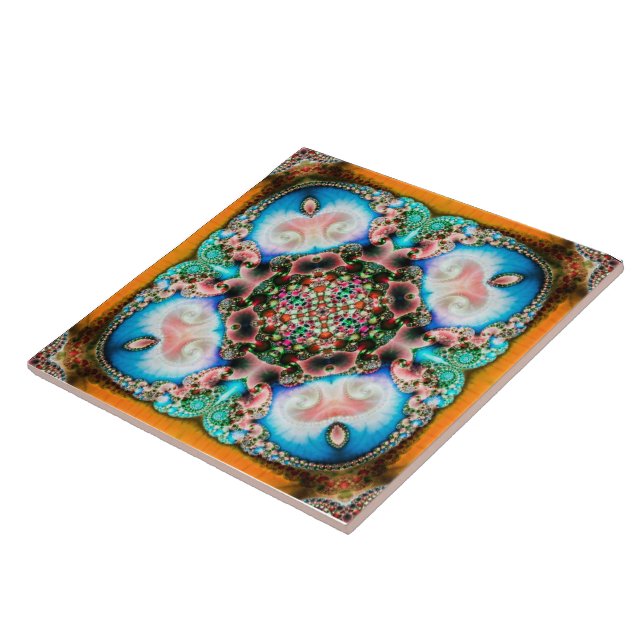 Azulejo Alhambra Fractal - Mosaico cerámico (Lado)