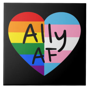 Azulejo Aliado AF III - Bandera LGBTQ Orgullo Gay Transgén