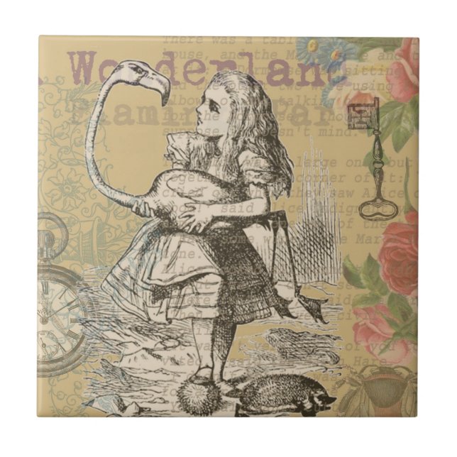 Azulejo Alice in Wonderland Flamingo Classic (Frente)