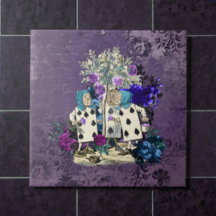 Azulejo Alice Oscura Rústica Púrpura Profundo