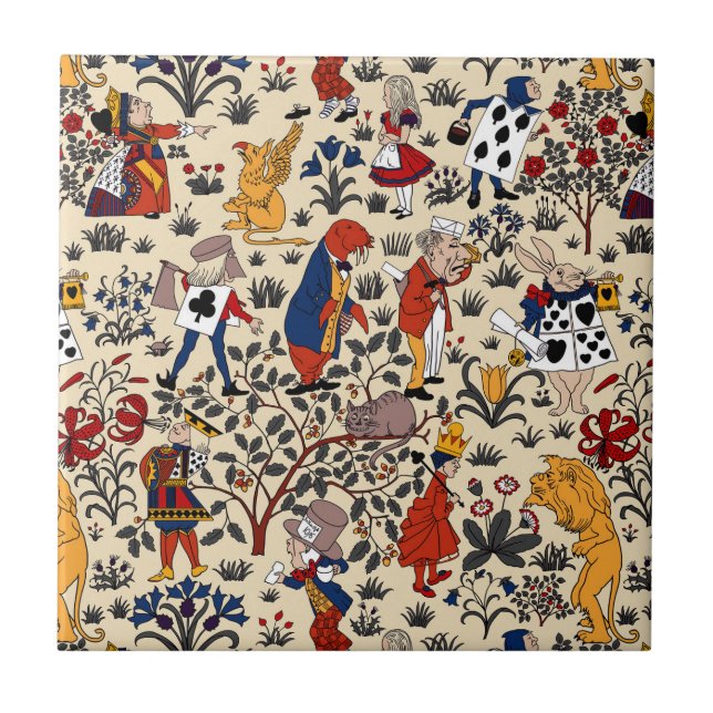 Azulejo Alicia en el país de las maravillas (Frente)