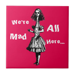 Azulejo Alicia vintage extendida en el país de las maravil