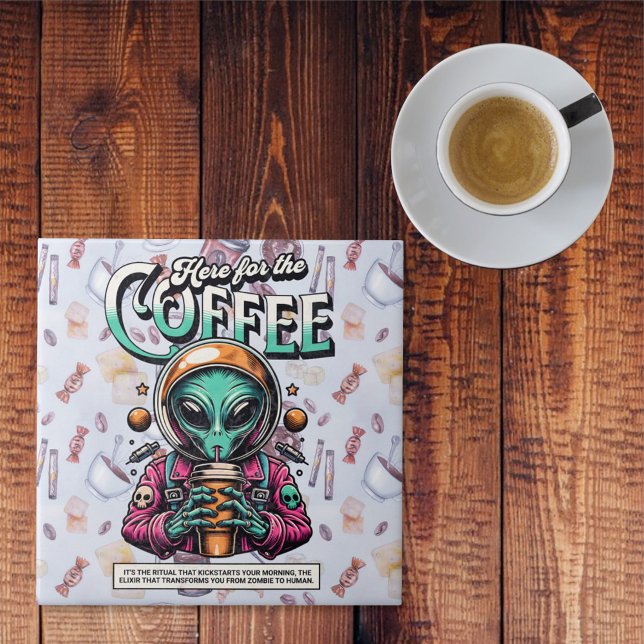 Azulejo Alien aquí para el café (Subido por el creador)