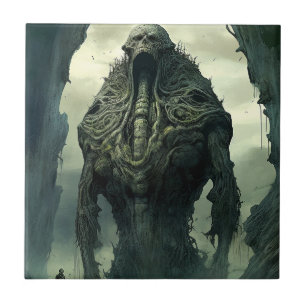 Azulejo Alien Creature Sci Horror Art