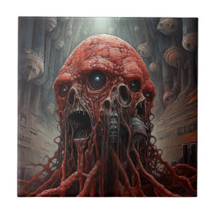 Azulejo Alien Creature Sci Horror Art