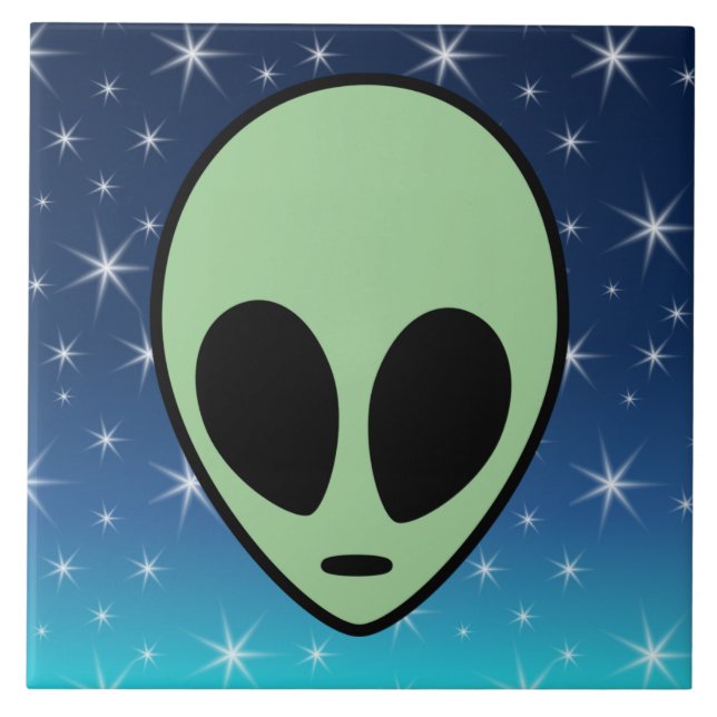 Azulejo Alienígena Verde (Frente)