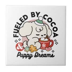 Azulejo Alimentado por los sueños de cacao y cachorro - Pe