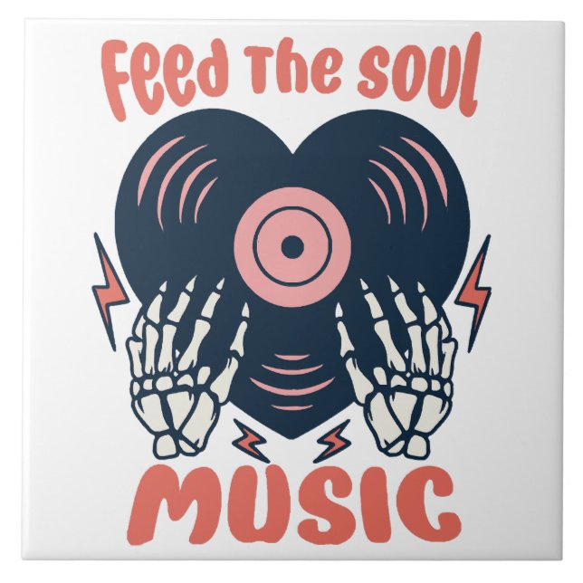 Azulejo alimentar la música soul (Frente)