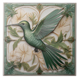 Azulejo Alivio de imitación verde sabio Art Nouveau Hummin